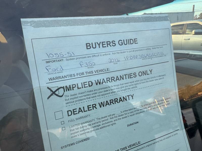 2016 Ford F350 4WD Utility Truck (CN 1055)
