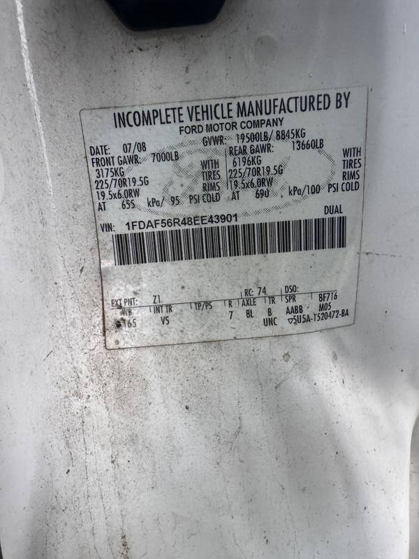 2008 Ford F550 2-3 yrd Dump Land scraper fold down sides(CN 16)