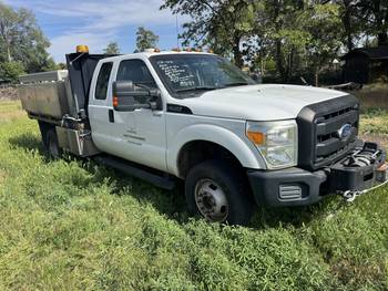 2011 Ford ExtCab F350 ext cab, 4x4, 10 Flatbed, utility service truck, (CN 1002)