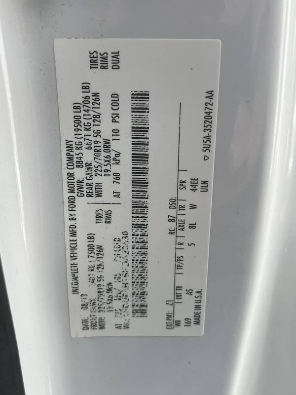 2019 Ford F550 4x4 40ft Bucket Truck W/MATERIAL LIFT  (CN 1005)