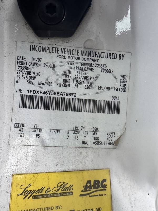 2008 Ford F450 12ft Flatbed w/Hoist