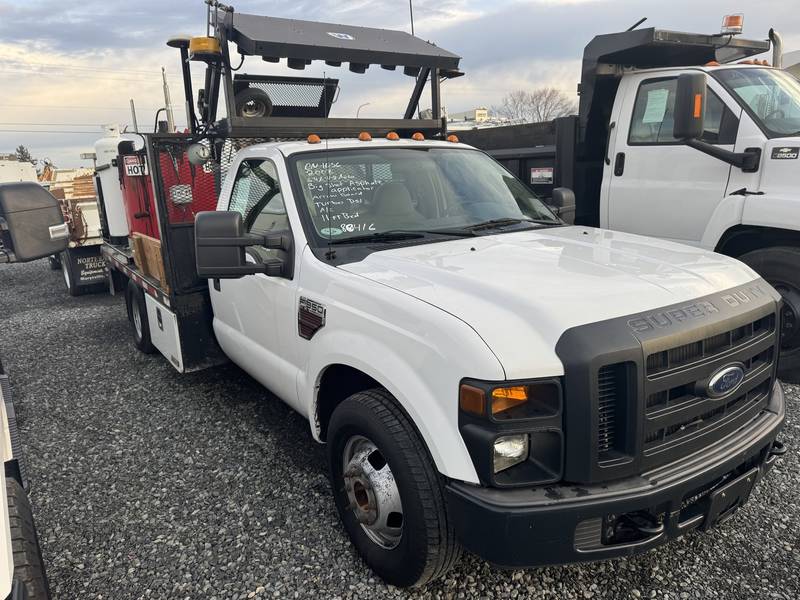 2008 Ford F350 SD, 10 ft Flatbed Truck W/ Big shot asphalt applicator, (CN 1056)