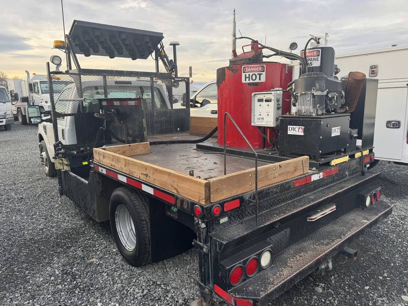 2008 Ford F350 SD, 10 ft Flatbed Truck W/ Big shot asphalt applicator, (CN 1056)