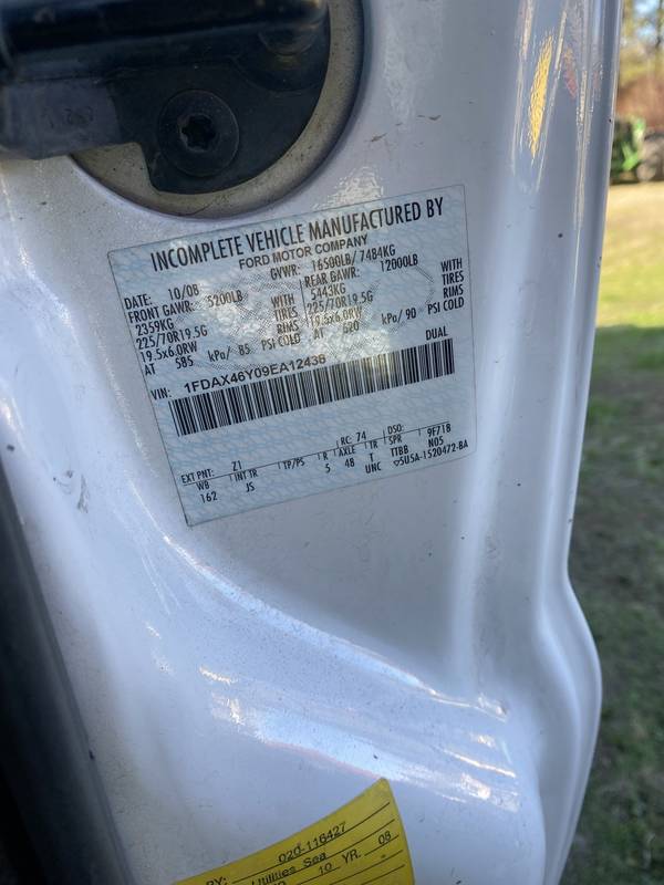 2009 Ford Ext cab, F450, Utility service truck (CN 1089))
