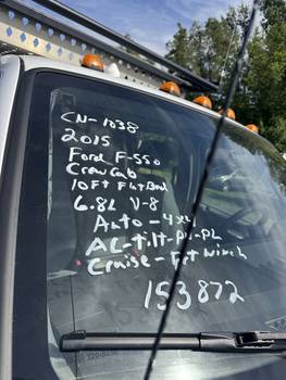 2015 Ford F550 Crewcab, 4x4, 10 ft bed w/boxes (CN 1038)