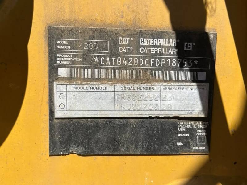 2001 CAT 420D 4x4, EXT BACKHOE, 4&1 BUCKET 