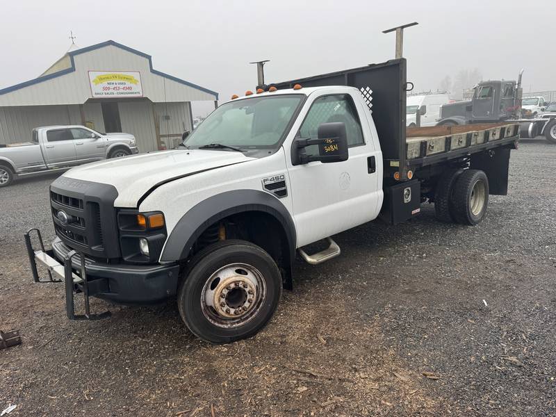 2008 Ford F450 12ft Flatbed w/Hoist