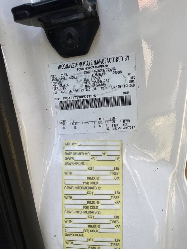 2008 Ford F450 35 ft Altec Bucket Truck, 4x4, (CN 20)